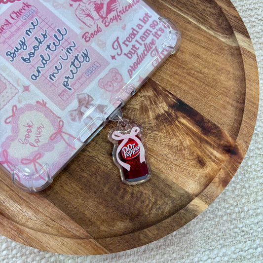 Coquette Dr. Pepper USB-C Dust Plug Charm