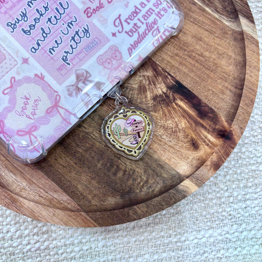 Cowboy Romance Heart Frame USB-C Dust Plug Charm