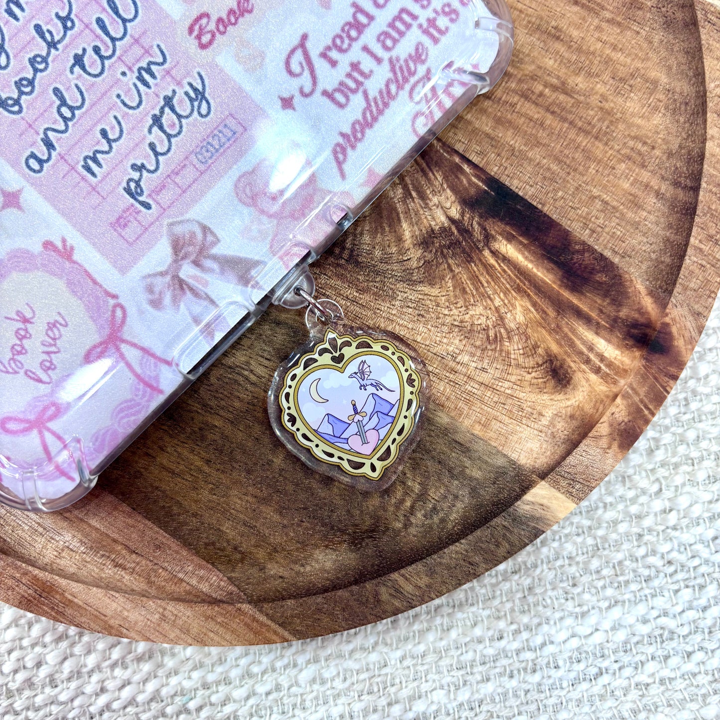 Fantasy Heart Frame USB-C Dust Plug Charm