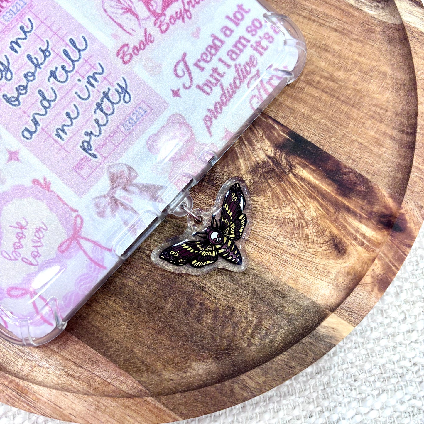 Skull Moth USB-C Dust Plug Charm