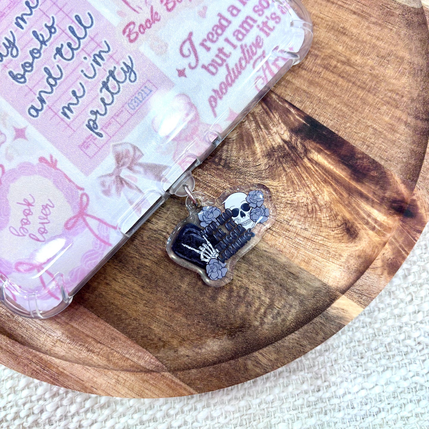 You Had Me At Trigger Warning USB-C Dust Plug Charm