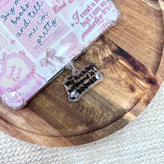 My Fucking Weekend Is Booked USB-C Dust Plug Charm