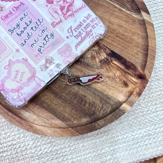 Bloody Knife USB-C Dust Plug Charm