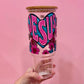 Jesus with Flowers 40oz Glass Tumbler