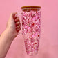 Coquette Bows & Cherries 40oz Glass Tumbler
