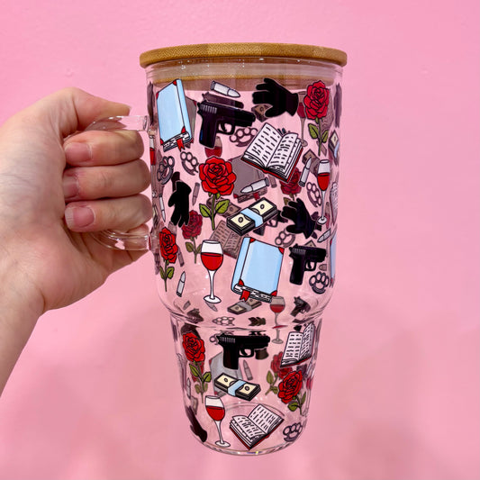 Mafia Billionaire Romance 32oz Glass Tumbler