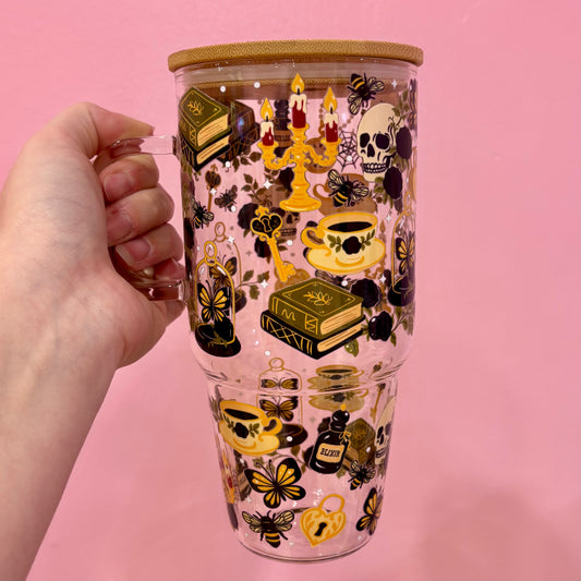 Gothic Witch 32oz Glass Tumbler
