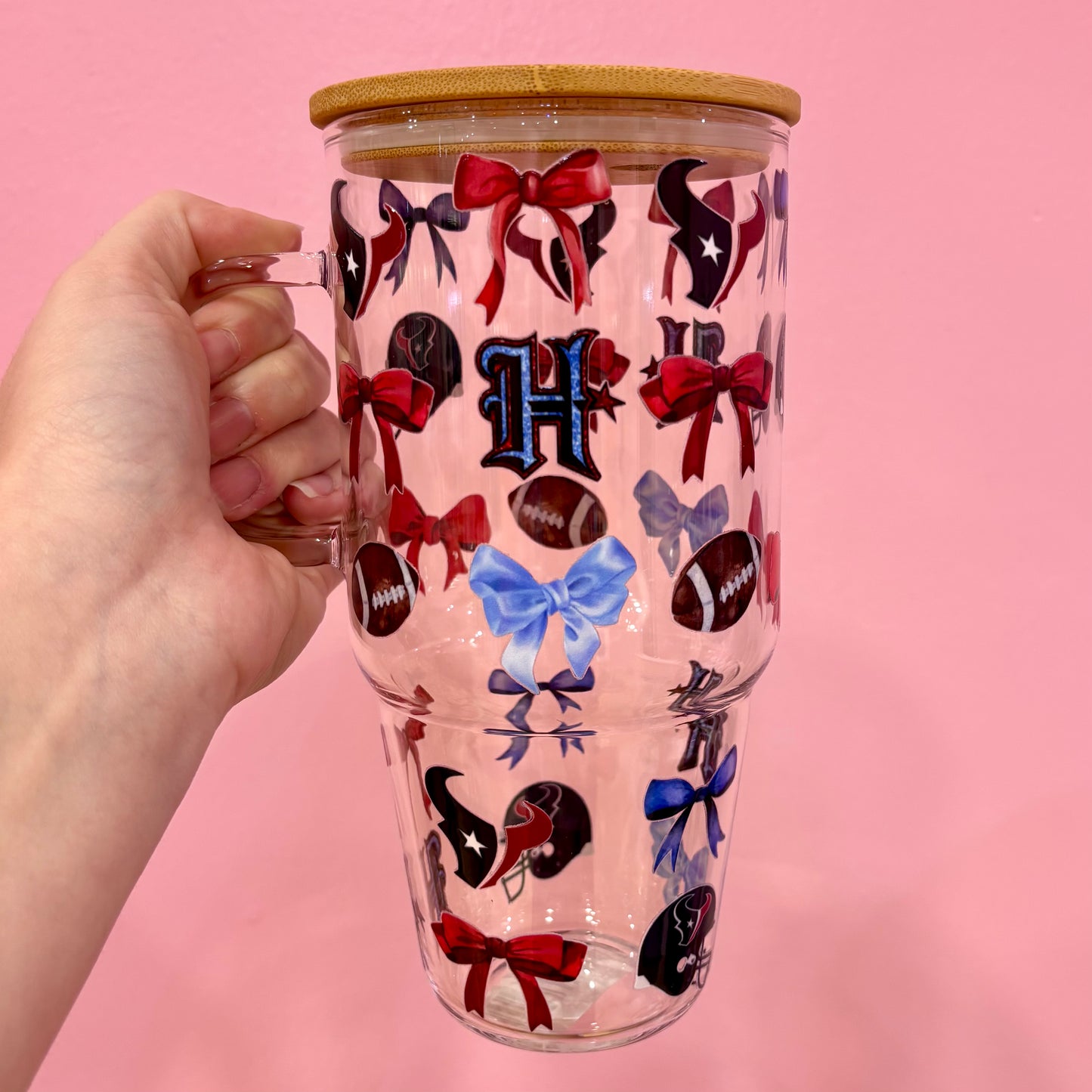 Coquette Houston Texans 32oz Glass Tumbler