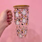 Candy Corn Ghostie 32oz Glass Tumbler