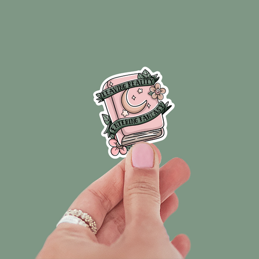 Leaving Reality Entering Fantasy Sticker