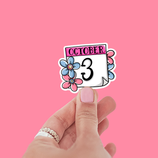 October 3 Sticker