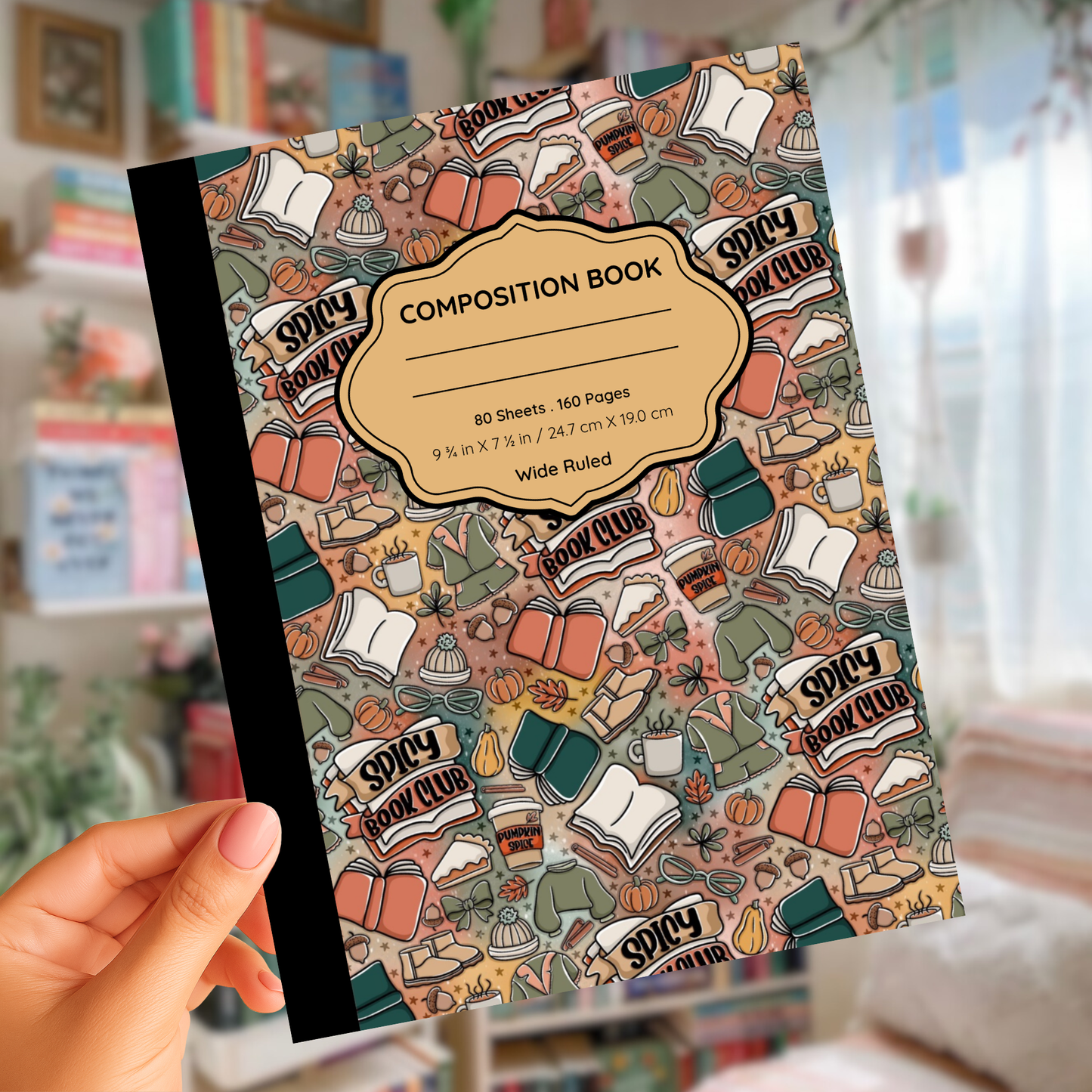 Spicy Book Club Fall Composition Notebook