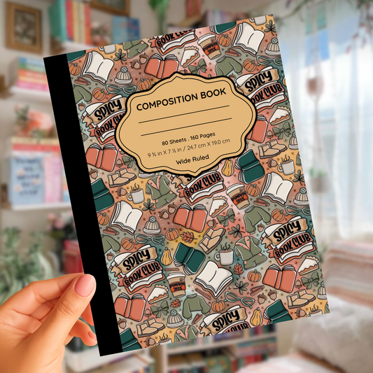 Spicy Book Club Fall Composition Notebook