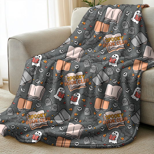 Spooky Book Club Blanket
