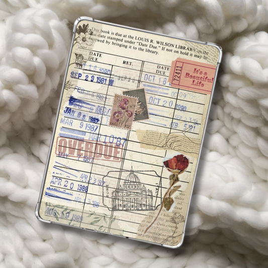Stamped Library Card Kindle Insert