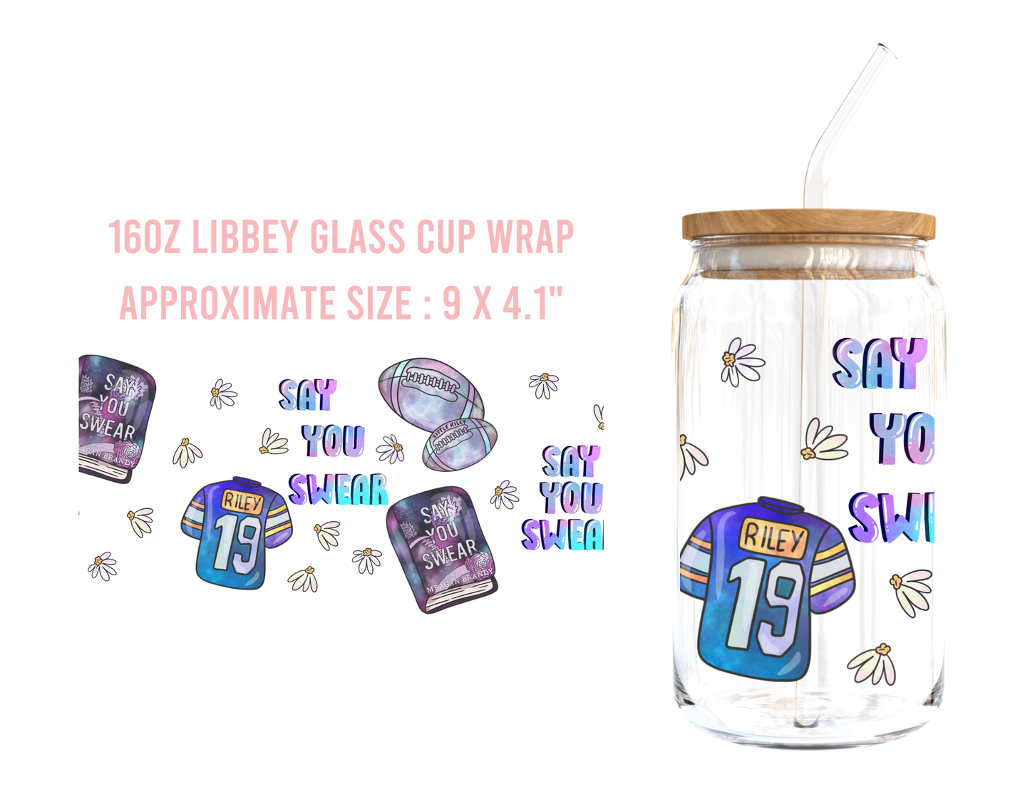 Say You Swear 16oz Glass Cup