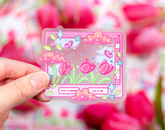 Tulip Dreams Clear Sticker