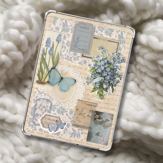 Blue Vintage Kindle Insert