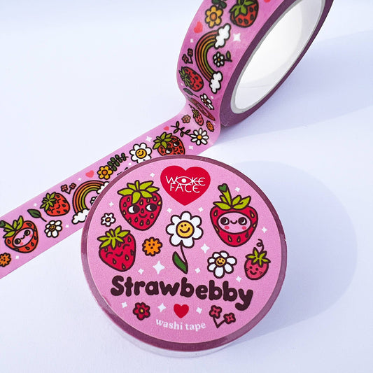 Washi Tape - Strawbebby