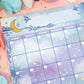 Celestial Galaxy Monthly Planner Pad
